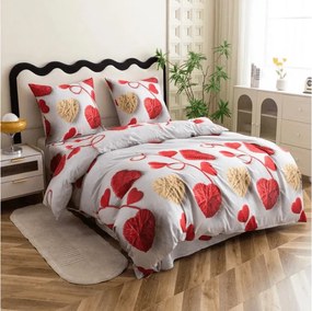 Lenjerie de pat din microfibra VELHEART rosu Dimensiune lenjerie de pat: 2 buc 70 x 80 cm | 160 x 200 cm