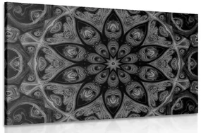 Tablou Mandala hipnotică alb-negru