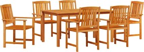 vidaXL Set de masă pentru grădină 7 pcs Maro Lemn Solid de Acacia