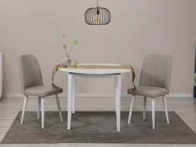 Set mobilier sufragerie Vlasta 3 (alb + crem) (pentru 2 persoane). 1093765
