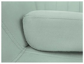 Canapea cu tapițerie din catifea Mazzini Sofas Sardaigne, 158 cm, verde mentol