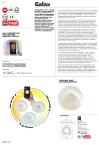 Redo 05-919 - Plafonieră LED dimerizabilă GALAX LED/48W/230V, albă + telecomandă