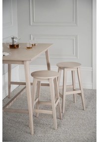 Scaun de bar în culoare naturală din lemn de stejar (înălțime șezut 65 cm) Austin – Rowico