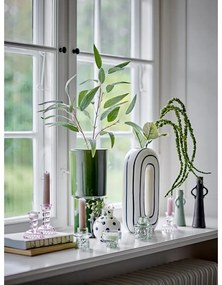 Vază albă din ceramică pictată manual (înălțime 11 cm) Fian – Bloomingville