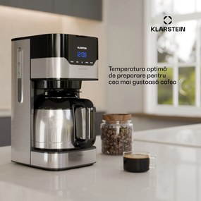 Klarstein Arabica 800W, aparat de cafea, EasyTouch Control, argintiu/negru