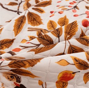Cuvertura de pat BIRDS PUMPKIN, maro Dimensiune: 220 x 240 cm