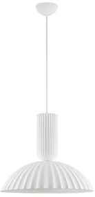 Lustra suspendata design decorativ Ghips, AMMOS alb