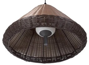 Lustra/Pendul iluminat exterior decorativ SAIGON cone W70 gri/maro