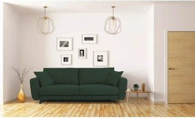 Canapea extensibila 3 persoane KARISA, stofa verde inchis - Element 12