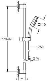 Grohe Vitalio Comfort set de dus perete crom 26932001