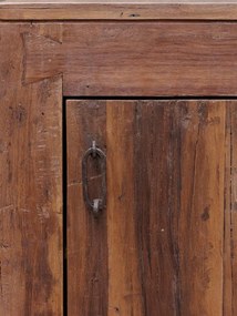 Noptieră din lemn reciclat și metal, 1 ușă, aspect rustic, Rochehaut
