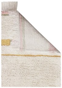 Covor roz/crem lavabil/țesut manual din bumbac 90x130 cm Lanes Vintage Nude – Lorena Canals