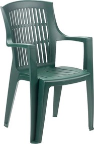 Scaun de grădină stivuibil, verde, ARPOA