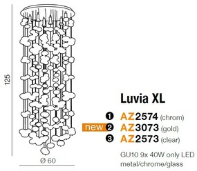Lustra XL moderna design deosebit 60cm Luvia auriu ZZ AZ3073