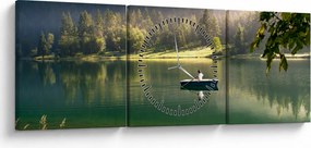 Tablou cu lac (cu ceas) (90x30 cm)