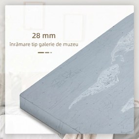 Lucrare de arta pe perete din panza HOMCOM Harta lumii Fotografii de perete pentru camera de zi Decor dormitor, 120 x 90 cm | Aosom Romania