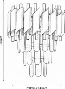Brilagi - Aplică de perete ECLIPSE 2xE14/10W/230V negru/auriu