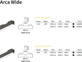 Modul LED pentru sina ARCA WIDE 60 CM 3000K 222950