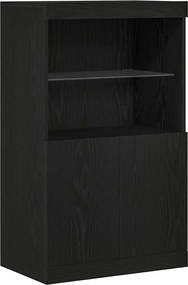 vidaXL Bufet LED Negru 60 x 37 x 100 cm Lemn compozit