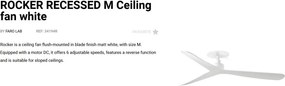 Ventilator tavan incastrabil cu telecomanda ROCKER M alb