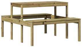 832561 vidaXL Masă de picnic, 110x134x75 cm, lemn impregnat de pin