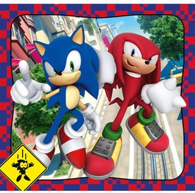 Sonic Ariciul Doctor Eggman Puzzle Clementoni 3x48 piese