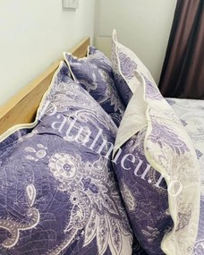 Set Cuvertura Bumbac + 4 Fete de Perne, Purple Regal