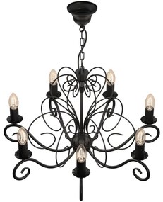 Lustră pe lanț MAURO 7xE14/60W/230V