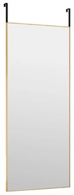 Oglinda pentru usa, auriu, 40x100 cm, sticla si aluminiu 1, Auriu, 40 x 100 cm