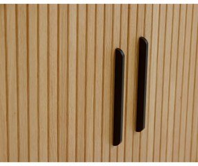 Comodă în culoare naturală cu aspect de lemn de stejar cu ușă glisantă 120x76x45 cm Nola – Unique Furniture