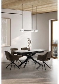 Set de scaune de sufragerie verde cu cotiere 2 buc. tapițat Mariel – Marckeric