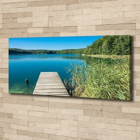 Pictură pe pânză Pier pe lac
