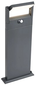 Lampa stâlp exterior gri închis cu senzor de mișcare 60cm IP54 Solar - Judge