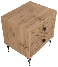 Noptieră LUNA 55x50 cm maro/neagră