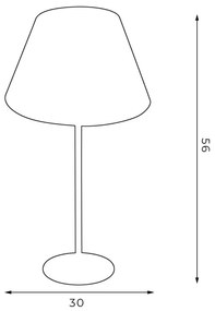 Lampă de masă ARDEN 1xE27/60W/230V d. 30 cm albă