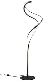 Lampadar negru LED cu abajur din metal (înălțime 160 cm) Nala – Trio Select