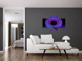 Tablou cu cercuri colorate (90x60 cm)