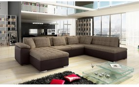 Colțar în formă de U Talina cu funcție de dormit (S) (piele ecologică Soft 066 + Lawa 02). 1058578