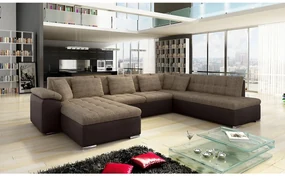 Colțar în formă de U Talina cu funcție de dormit (S) (piele ecologică Soft 066 + Lawa 02). 1058578