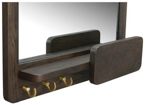 Oglindă de perete cu raft și ramă din lemn 45x60 cm Inverness - Rowico