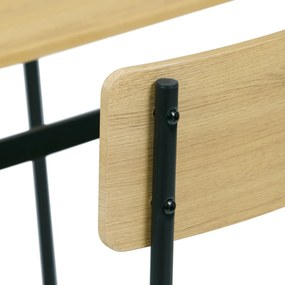 Set de masă Industrial cu 2 scaune, 70 x 70 x 76cm, stejar sălbatic