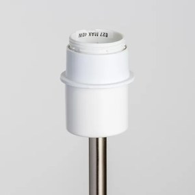Brilagi - Lampă LED de podea CERIA 1xE27/40W/230V, diametru 50 cm, bej/crom mat