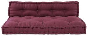 vidaXL Perna pentru canapea pe palet 2 pcs Bordo țesătură