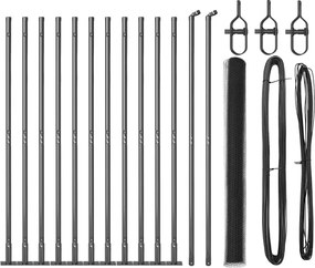 vidaXL Stâlp de gard. Gri 25 x 1,5 m (plasă de 13 mm) Oțel