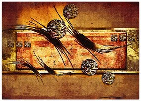 Tablou pe sticlă abstracției (70x50 cm)