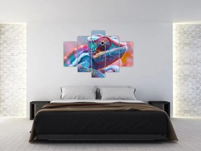 Tablou - Cameleon colorat (150x105 cm)