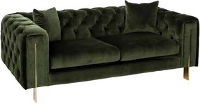 Canapea cu 2 locuri design elegant Barbara catifea verde DZ-105505