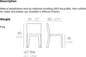 Set de 2 scaune de exterior / interior design modern premium JUT CHAIR 44409 Vondom