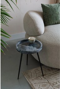 Măsuță auxiliară rotundă cu blat din marmură ø 33 cm Karrara – White Label