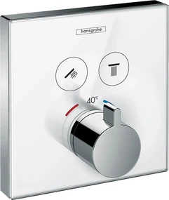 Hansgrohe ShowerSelect baterie cadă-duș ascuns cu termostat crom-alb 15738400